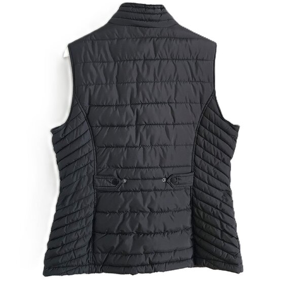 Weatherproof black sleeveless puffer vest - Picture 2 of 9